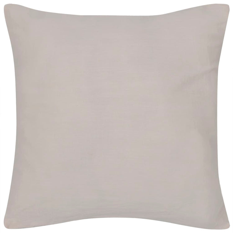 Vidaxl -Kissenbezüge Baumwolle 50 x 50 cm Beige 4 Teile