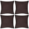 Vidaxl -Kissen bedeckt Baumwolle 50 x 50 cm braun 4 Teile