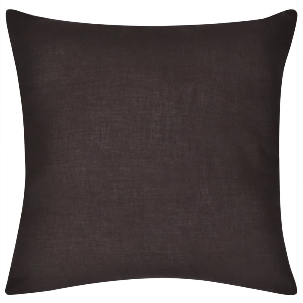 Vidaxl -Kissen bedeckt Baumwolle 50 x 50 cm braun 4 Teile