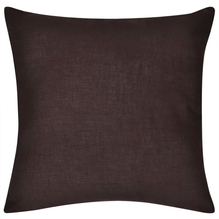 Vidaxl -Kissen bedeckt Baumwolle 50 x 50 cm braun 4 Teile