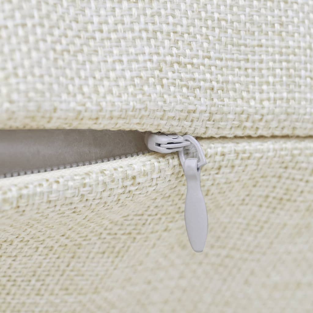 Vidaxl -Kissenabdeckung Leinen -Look 80 x 80 cm Beige 4 Teile