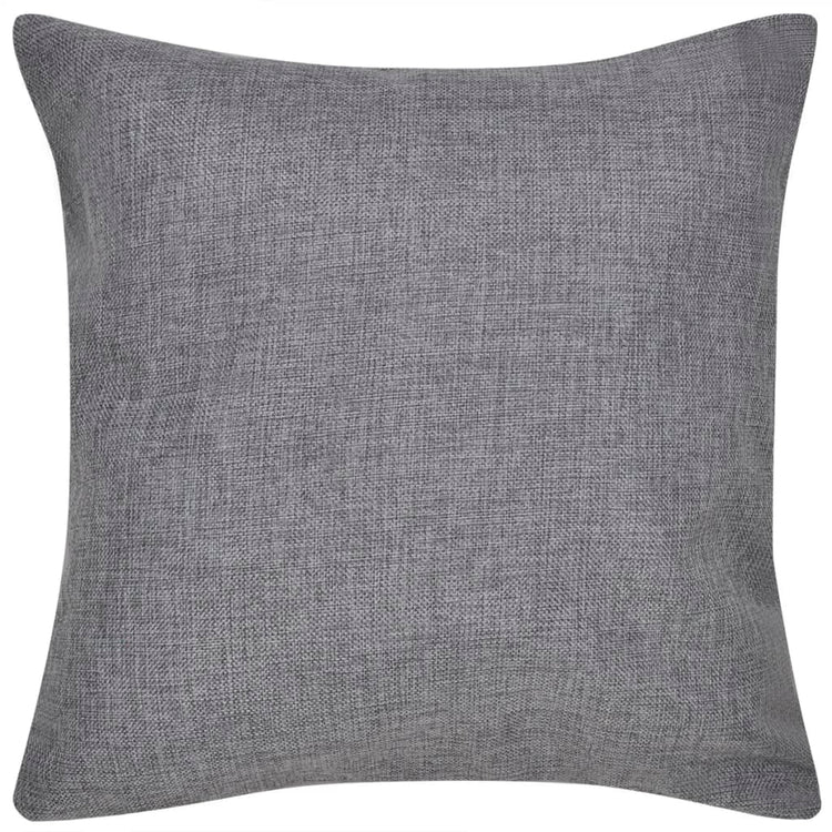 Vidaxl -Kissenabdeckung Leinen -Look 40 x 40 cm Anthrazit 4 Teile