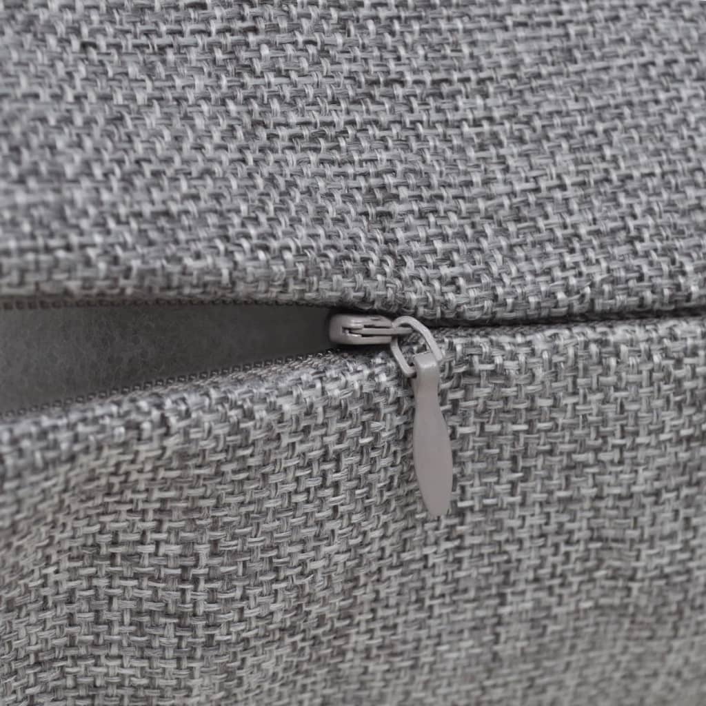 Vidaxl -Kissenabdeckung Leinen -Look 40 x 40 cm Anthrazit 4 Teile