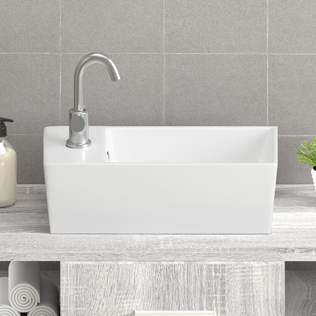 VIDAXL WASHBAIN 48X25X15 CM Keramik Weiß