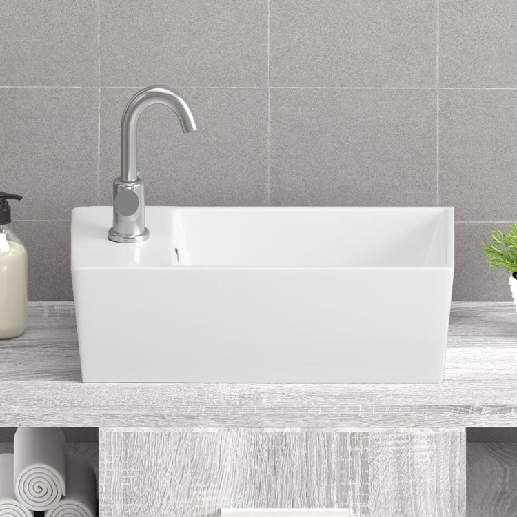VIDAXL WASHBAIN 48X25X15 CM Keramik Weiß