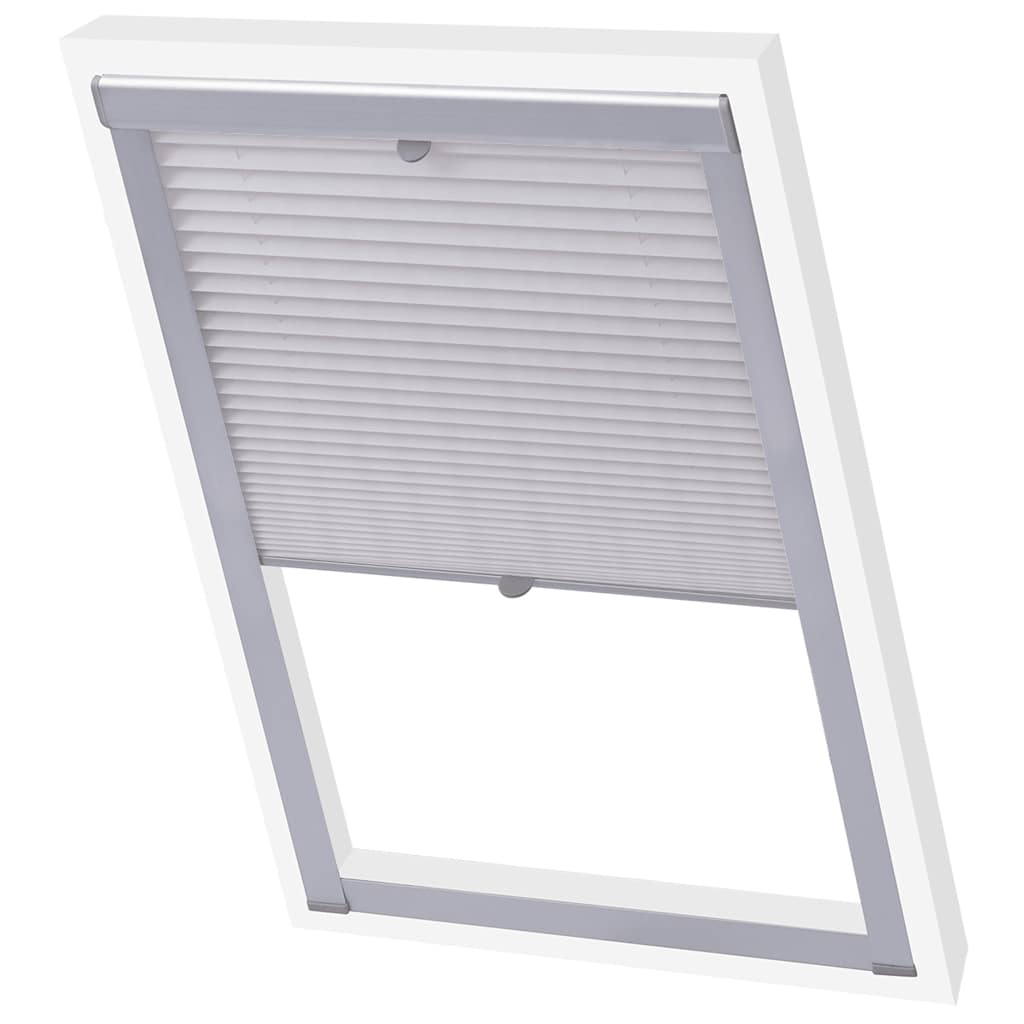 Vidaxl Roller Blind Falten weiß C04