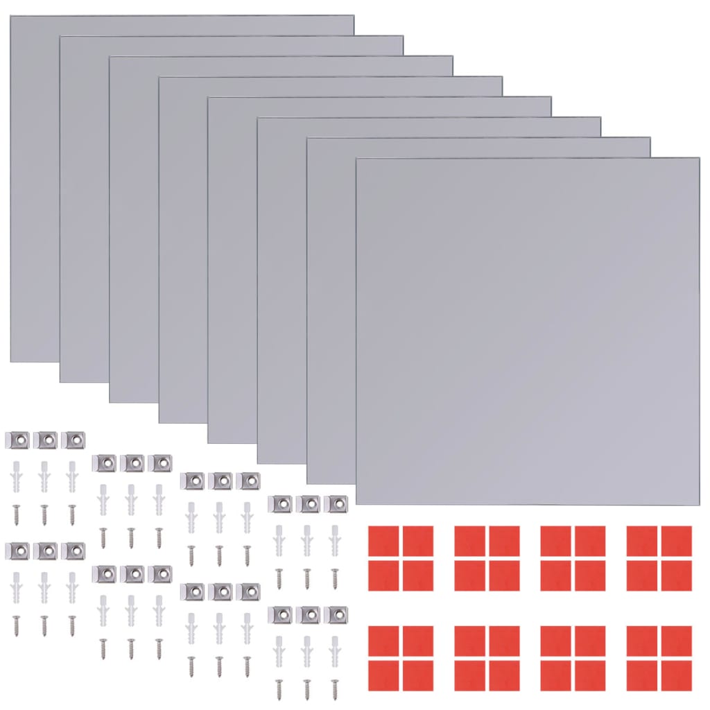 Vidaxl Mirror Tiles Frameless 8 St 20,5 cm Glas