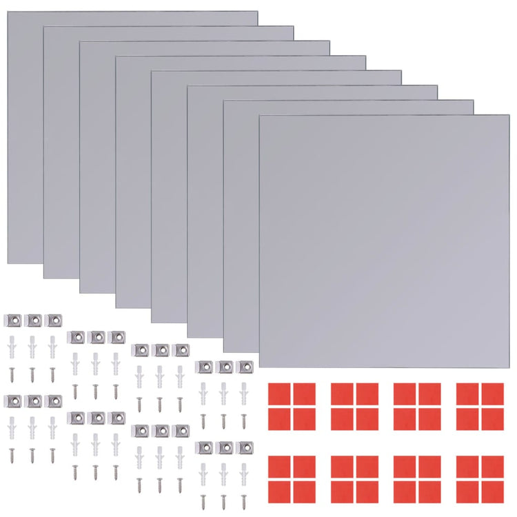 Vidaxl Mirror Tiles Frameless 8 St 20,5 cm Glas