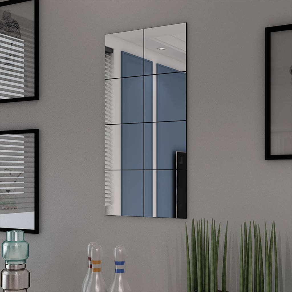 Vidaxl Mirror Tiles Frameless 8 St 20,5 cm Glas