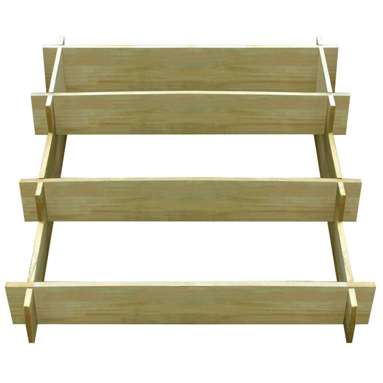 Vidaxl Plannet Drei -Layer 90x90x35 cm imprägniertes Holz