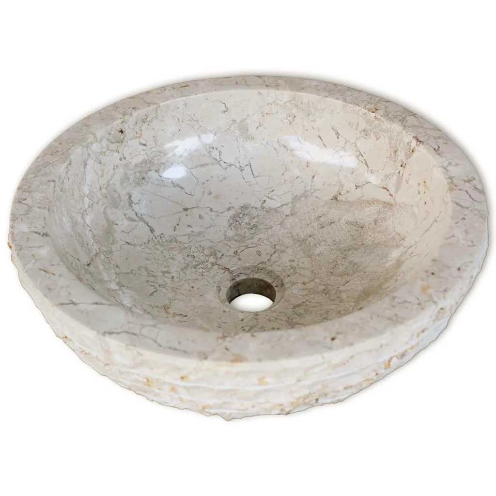Vidaxl Washbeer 40 cm Marmorcreme