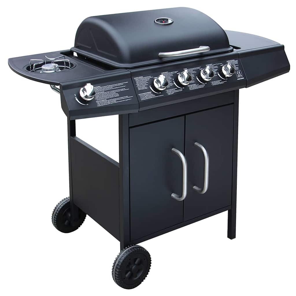 Vidaxl Gasbarbecue 4+1 Kochzone Schwarz