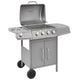 Vidaxl Gasbarbecue 4+1 Kochzone Silber