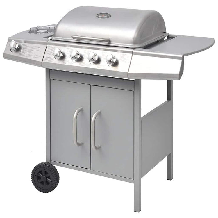 Vidaxl Gasbarbecue 4+1 Kochzone Silber