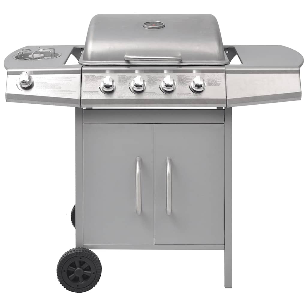 Vidaxl Gasbarbecue 4+1 Kochzone Silber
