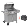 Vidaxl Gasbarbecue 6+1 Kochzone Silber