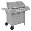 Vidaxl Gasbarbecue 6+1 Kochzone Silber