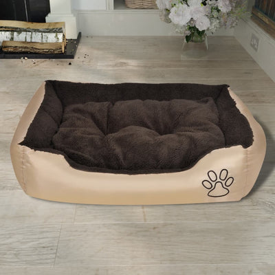 Vidaxl Hundkorb braun und beige xxl