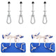 Vidaxl -Swing -Sitze 2 ST mit Klettersteinen Polyethylenblau