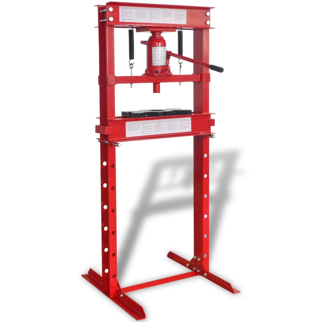 Vidaxl Workplace Press 20 Tonnen Rot