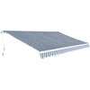 Vidaxl Luifel manuell ausziehbar 500 cm blau und weiß