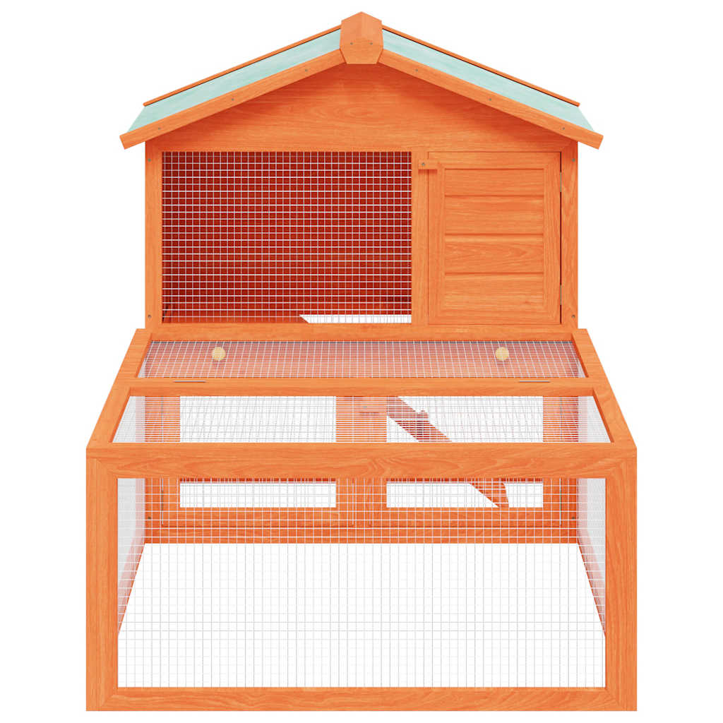 Vidaxl Kaninchen -Loft mit Laufholz