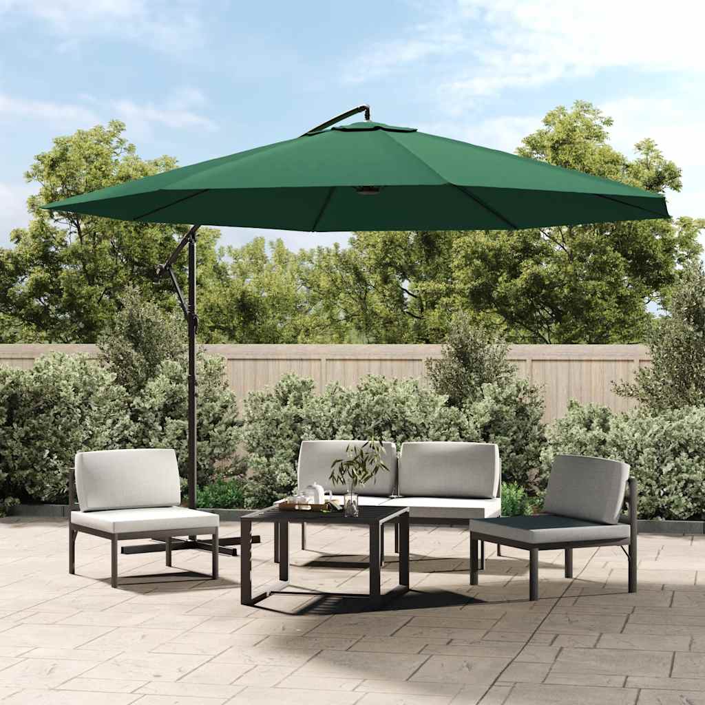 Vidaxl schwimmend Parasol 3,5 m grün