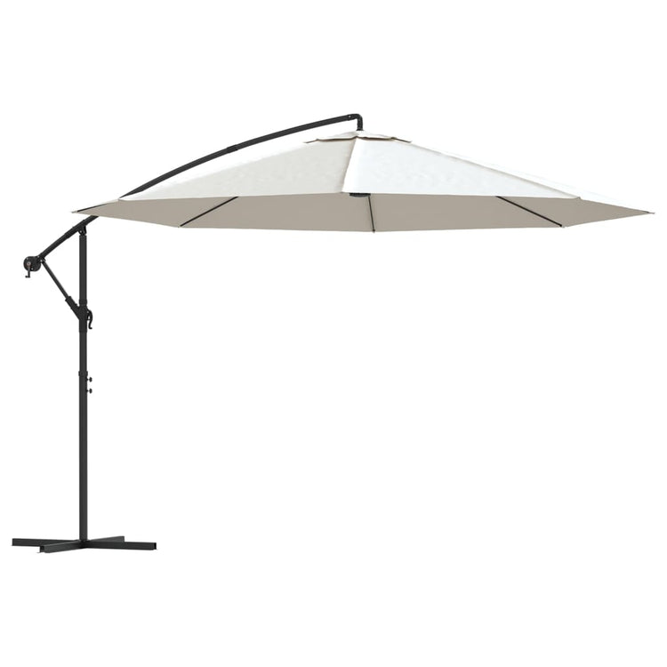 Vidaxl schwimmend Parasol 3,5 m Sandweiß