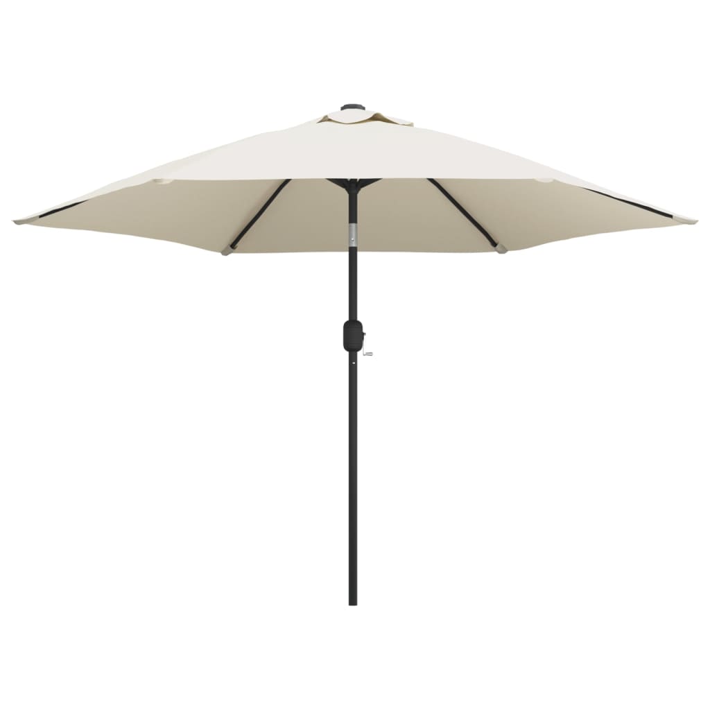 Vidaxl schwimmend Parasol mit LED 3 m Sandweiß