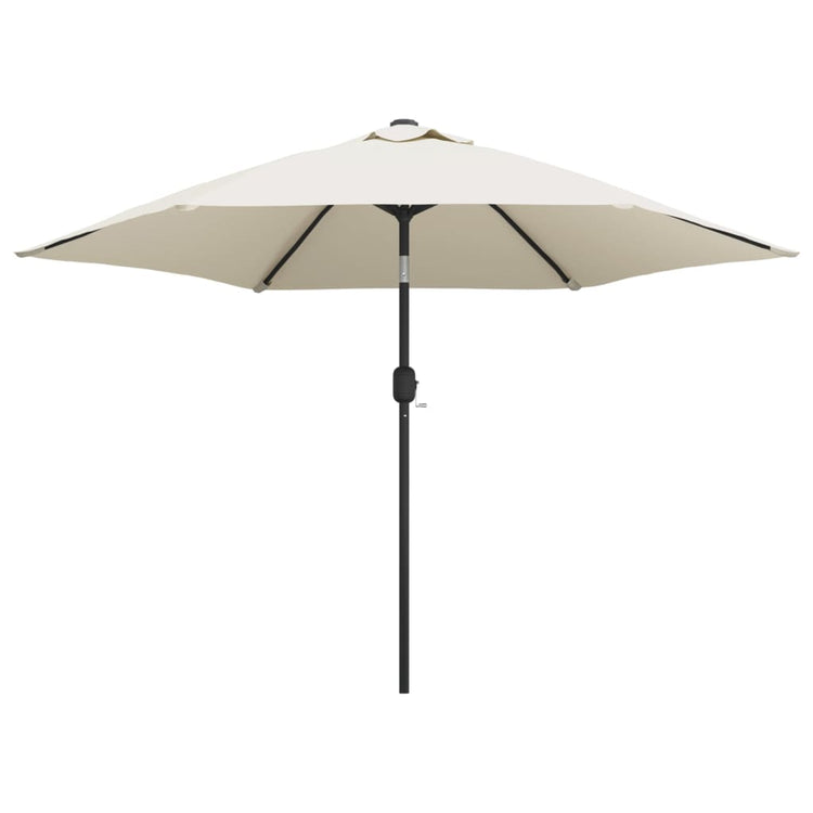 Vidaxl schwimmend Parasol mit LED 3 m Sandweiß