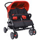 Vidaxl Twin Car Steel Rot und Schwarz