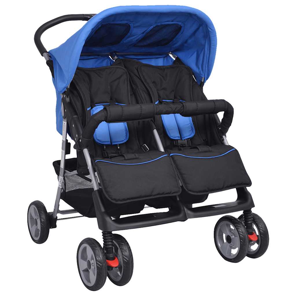 Vidaxl Twin Car Steel Rot und Schwarz