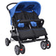 Vidaxl Twin Car Steel Rot und Schwarz