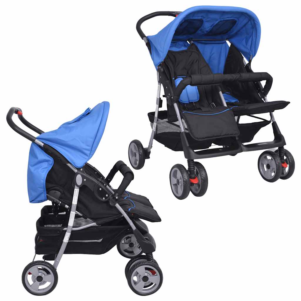 Vidaxl Twin Car Steel Rot und Schwarz