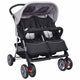 Vidaxl Twin Car Steel Grau und Schwarz