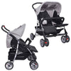 Vidaxl Twin Car Steel Grau und Schwarz