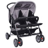 Vidaxl Twin Car Steel Grau und Schwarz