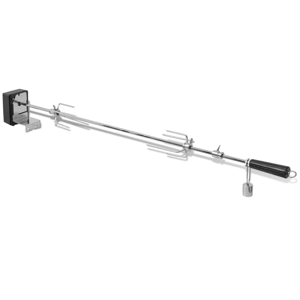 VIDAXL BBQ Drehspucke mit Motorstahl 1000 mm
