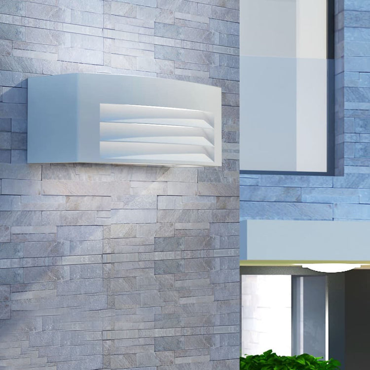 Vidaxl Wandlampe im Freien graue Aluminium