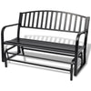 Vidaxl Swing Bank Stahl schwarz