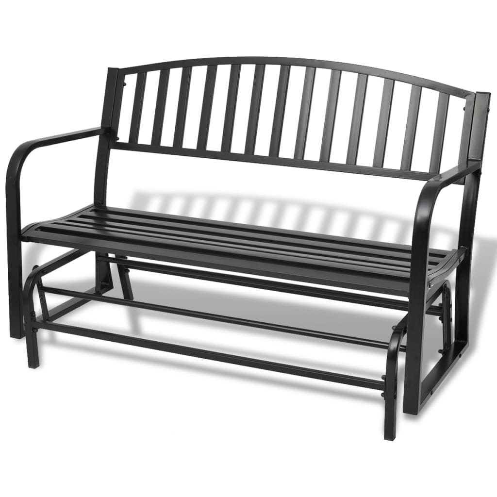 Vidaxl Swing Bank Stahl schwarz