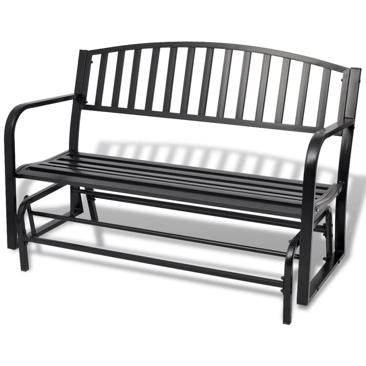 Vidaxl Swing Bank Stahl schwarz