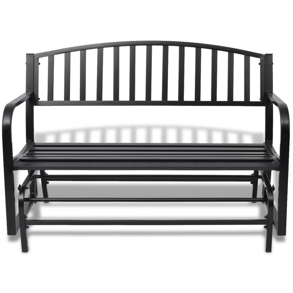 Vidaxl Swing Bank Stahl schwarz