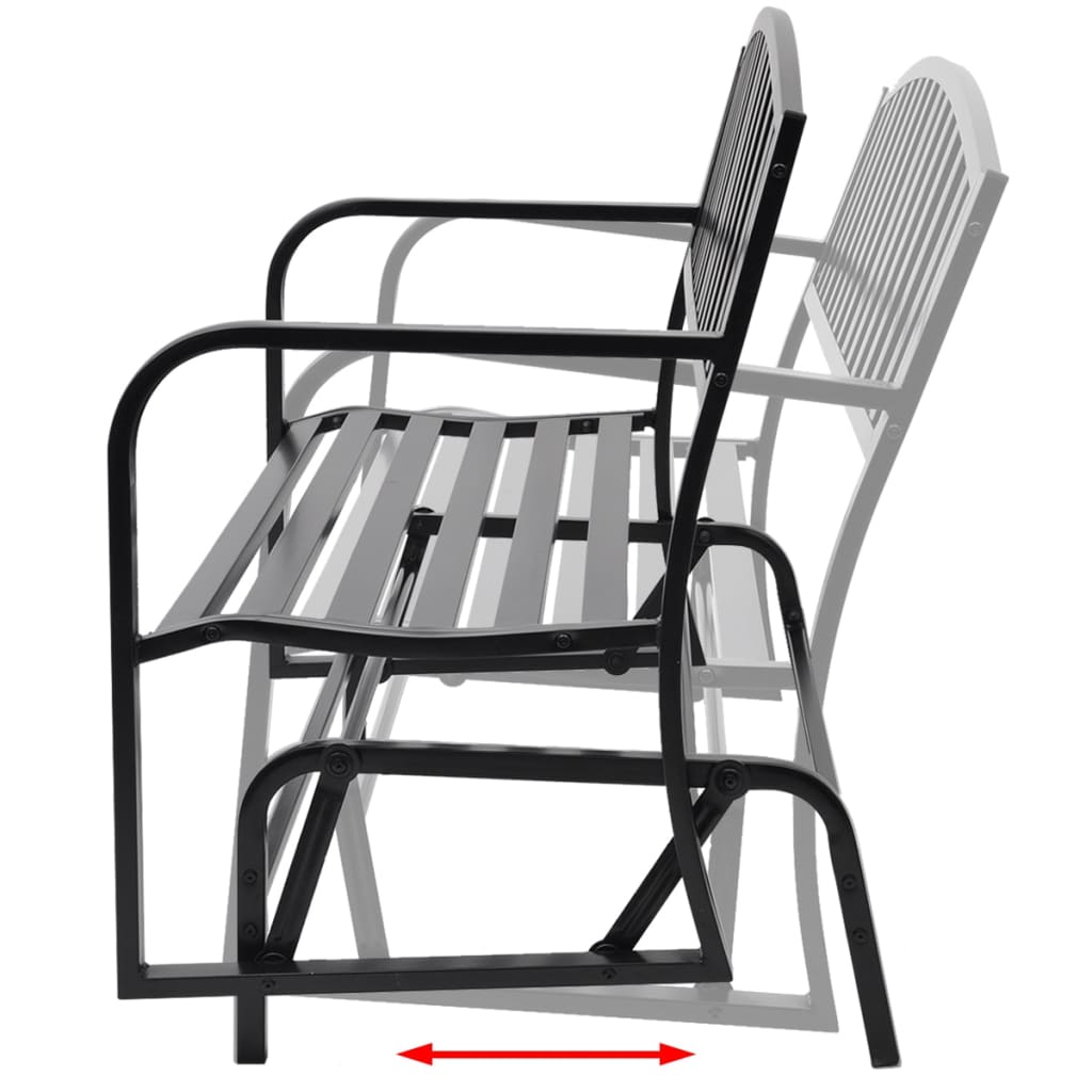 Vidaxl Swing Bank Stahl schwarz