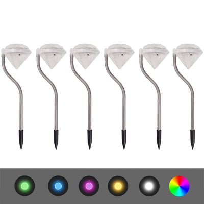 Vidaxl Solar Energy LED Gartenlampe 6 Teile 9x7.8x29.5 cm