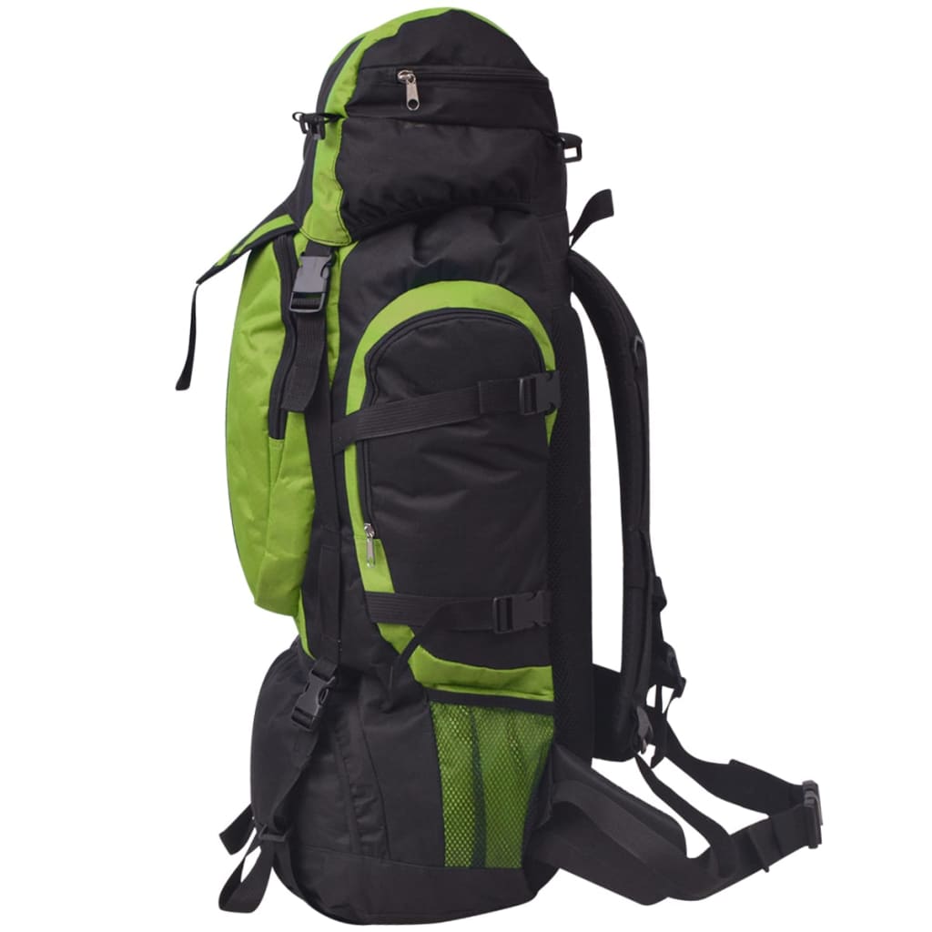 Vidaxl Rucksack Wandern xxl 75 l schwarz und grün
