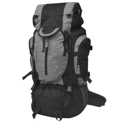 Vidaxl Rucksack Wandern xxl 75 l schwarz und grau
