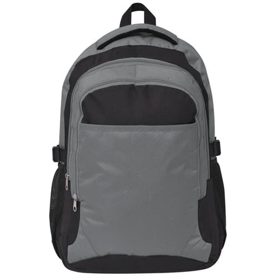 Vidaxl -Rucksack für die Schule 40 l Schwarz und Grau