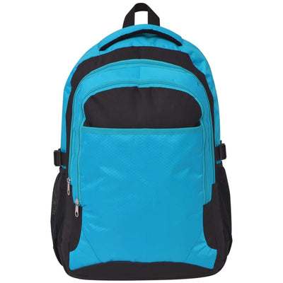 Vidaxl -Rucksack für die Schule 40 l Schwarz und Blau
