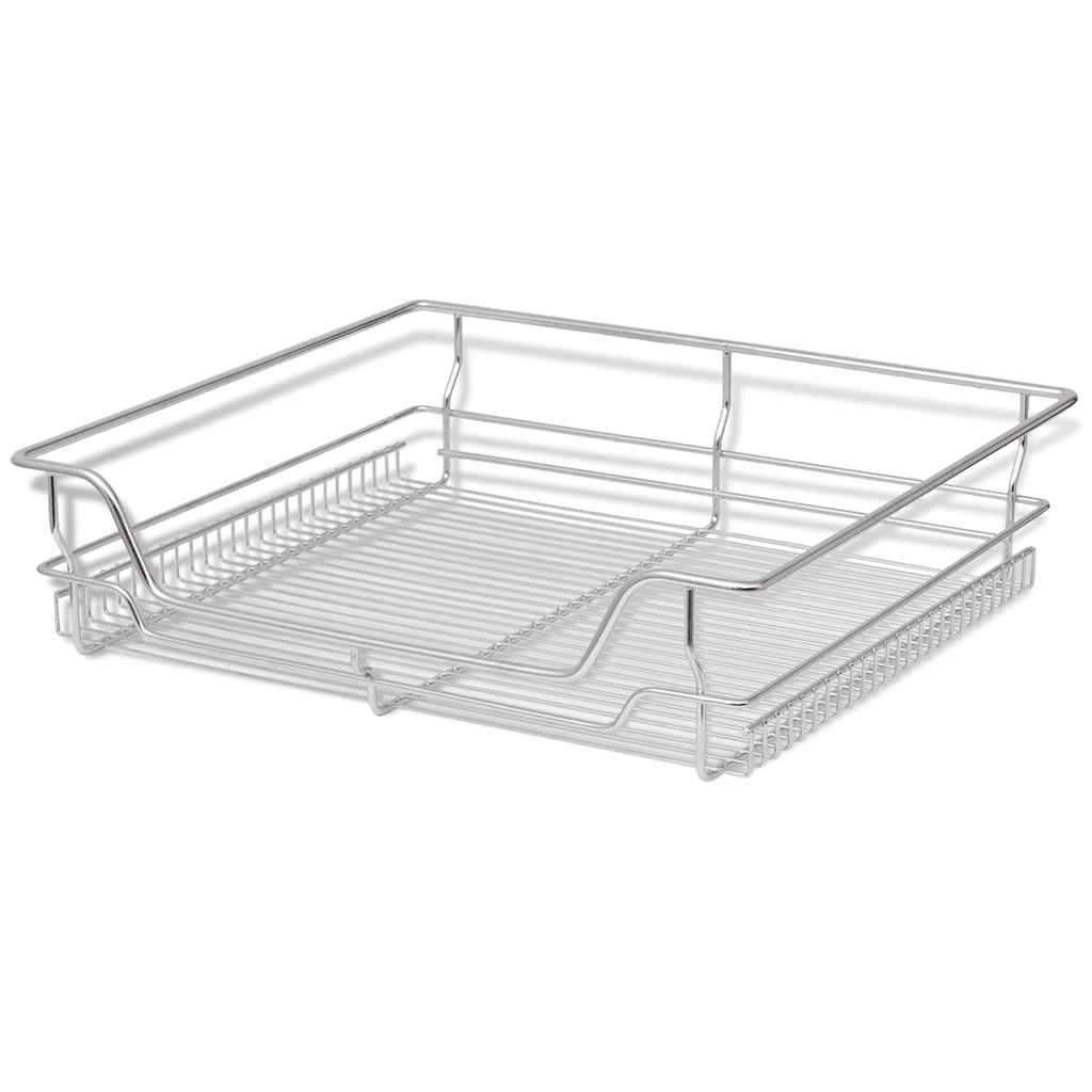 Vidaxl Drahtkörbe verlängert 2 PCs 600 mm silberfarben